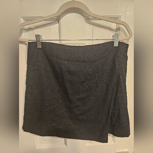 Abercrombie And Fitch Black Linen Skort Size Large
